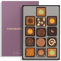 Hotel Chocolat Exquisitely Nutty H-box with Congratulations Sleeve Online