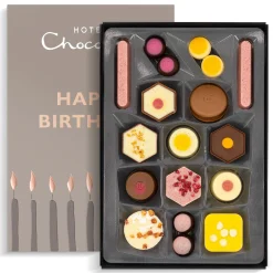 Hotel Chocolat Exuberantly Fruity H-Box with Happy Birthday Sleeve Online