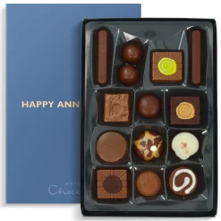 Hotel Chocolat Milk to Caramel H-Box with Happy Anniversary Sleeve