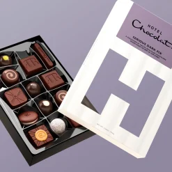 Hotel Chocolat Serious Dark Fix H-Box with Simply Thanks Sleeve Outlet