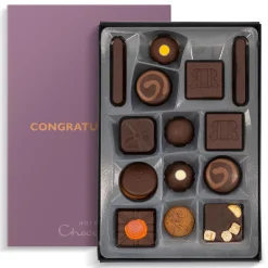 Hotel Chocolat Serious Dark Fix H-Box with Congratulations Sleeve Sale
